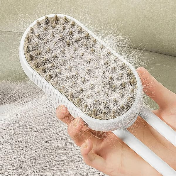 New Pet Spray Comb for Cats and Dogs Pet Electric Spray Hair Removal Comb One Key Spray Anti-Flying Massage Brush, Clean Massage